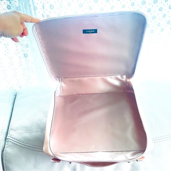 LANCÔME METALLIC ROSE GOLD BEAUTY COSMETIC TOTE BAG - Picture 7 of 13